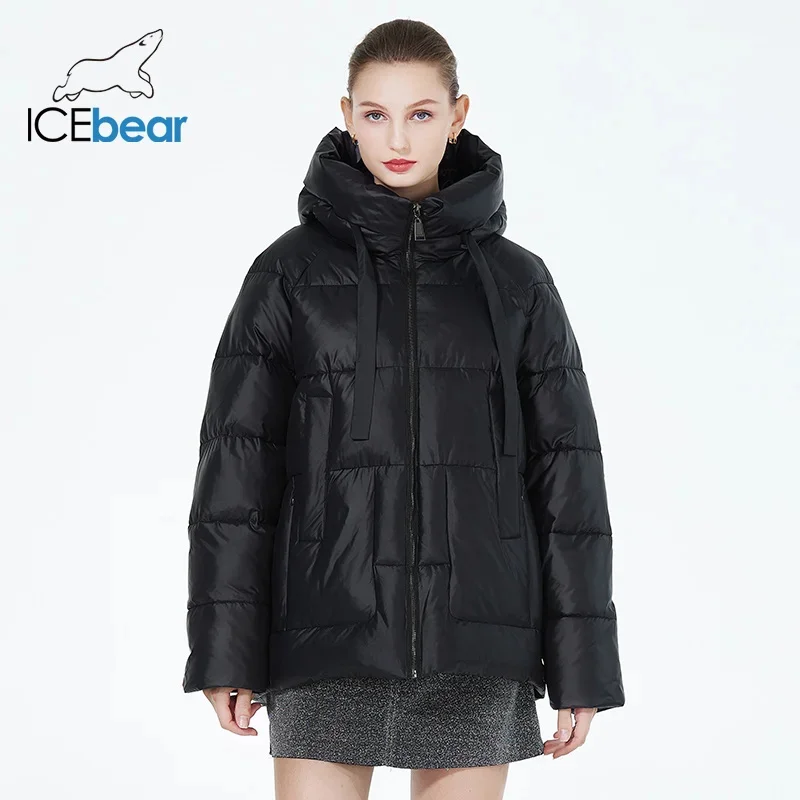 ICEbear 2023 winter puffer jacket fashion loose womens parka warm oversize coat with hood GWD3731I