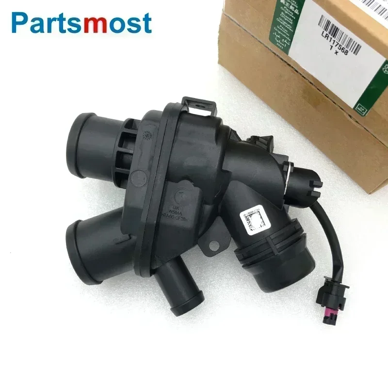 3.0 V6 Petrol Coolant Thermostat Housing w/ Sensor for Range Rover 13- RR Sport 14- New Discovery Velar LR062498 107288 LR117568 smart thermostat engine coolant thermostat