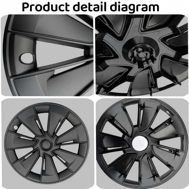 4PCS 19 Inch Hub Cap for Tesla Model Y Performance Replacement Wheel Hubcap Right&Left Wheel Cap Full Rim Cover Accessorie wheel hub covers wheel hub caps