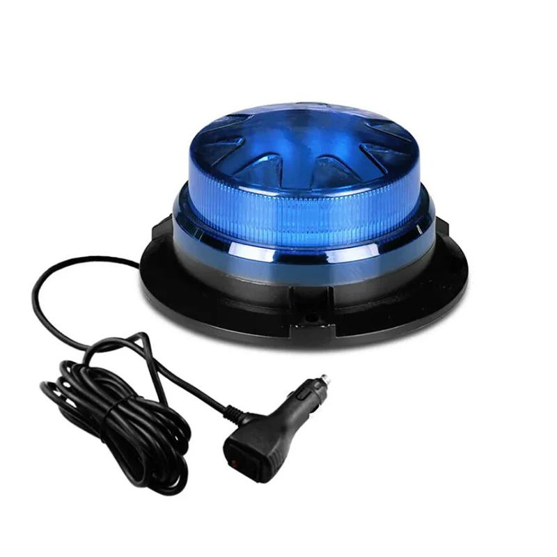 LED Rotating Flashing Strobe Light 12-24V Emergency Fire Truck Warning Lamp Indicator Magnetic Signal Beacon Lights