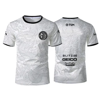 E-sport Gioco Uniforme della squadra Tsm Allenamento da uomo Traspirante ad asciugatura rapida Top sportivi Modello drago Moda T-shirt oversize per bambini