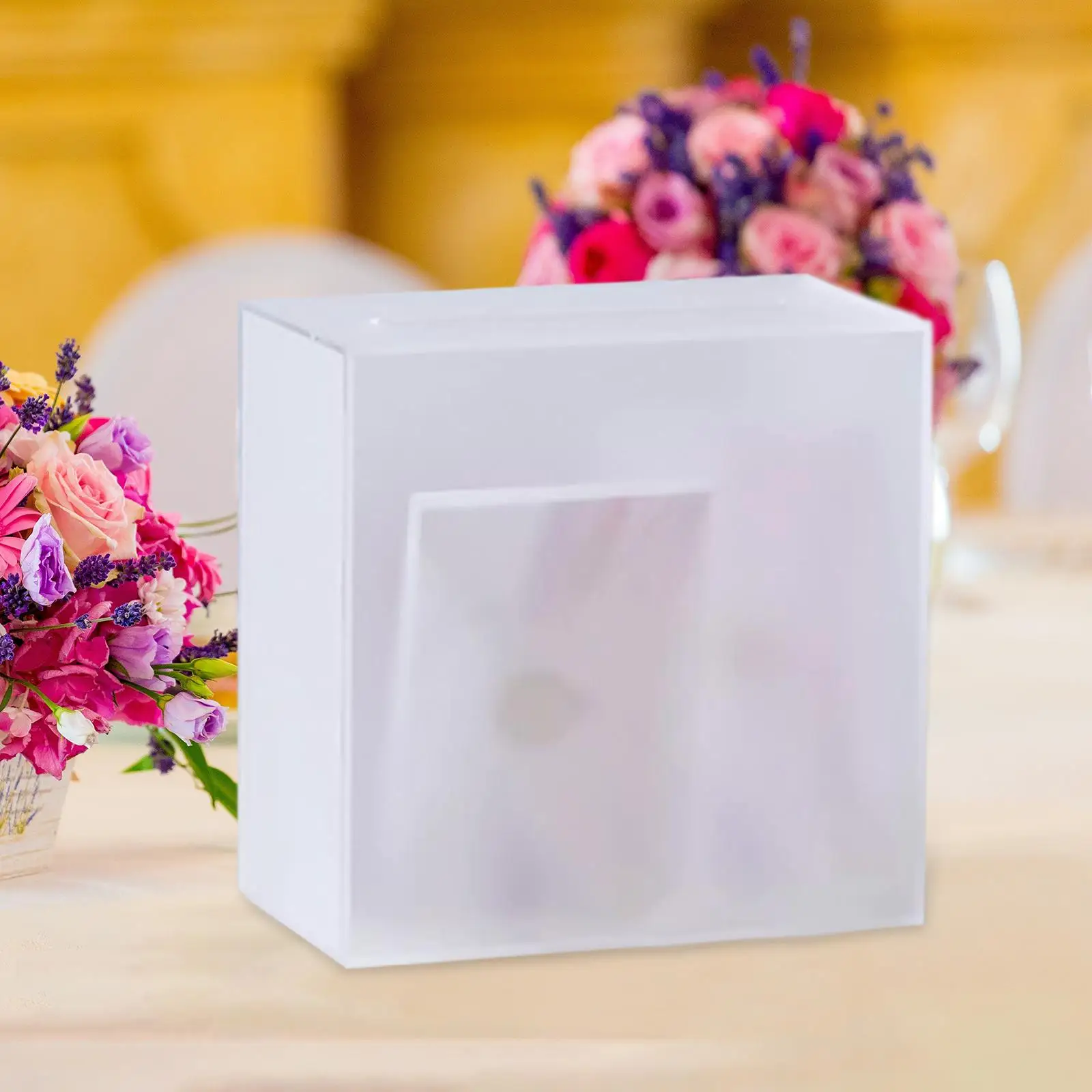 

Clear Acrylic Wedding Card Box with Slot Elegant Envelope Money Box Gift Box Holder Card Box for Birthday Wedding Reception