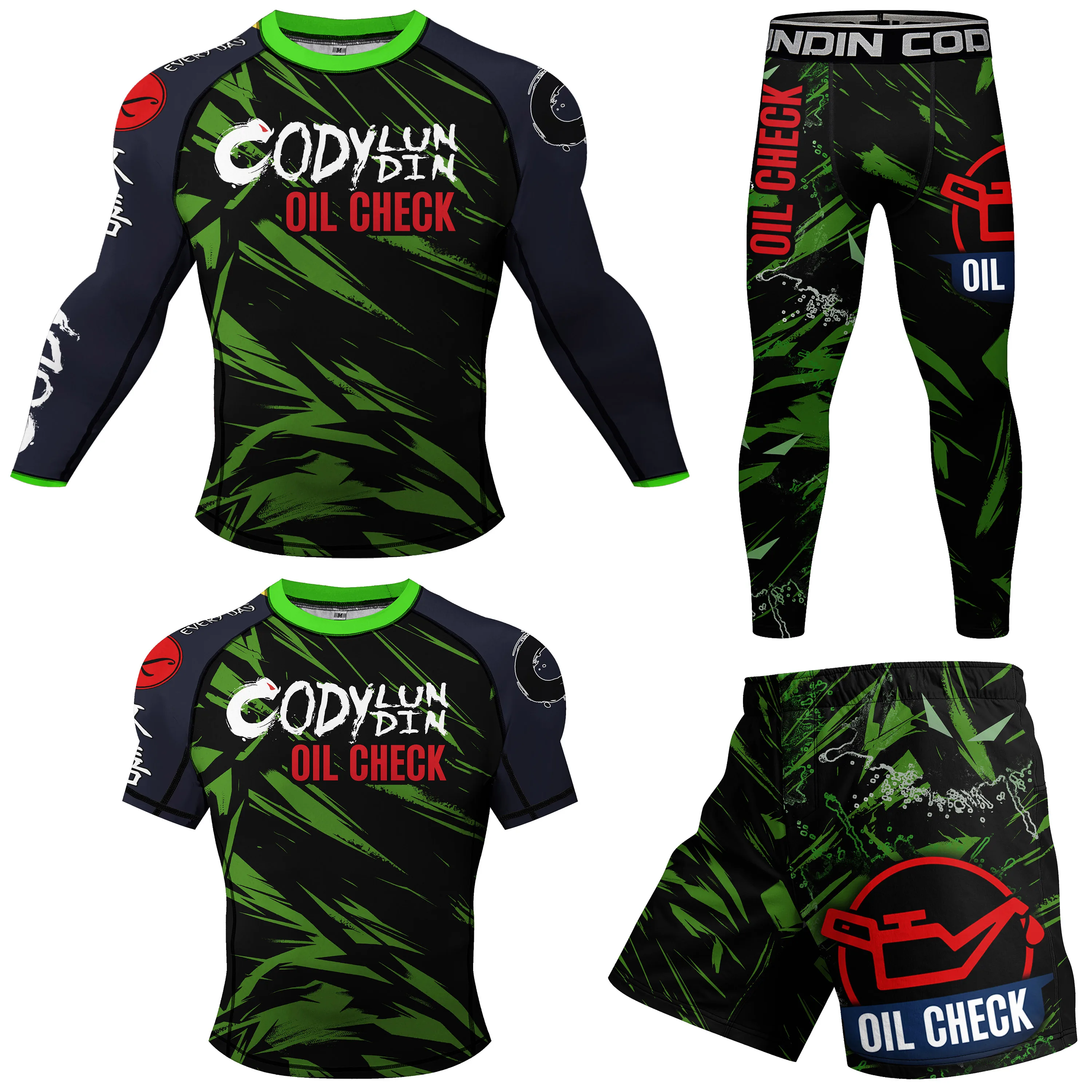 Factory Rubber Mma Shorts Rashguard Bjj Full Body Kids