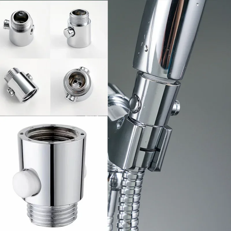 ABS Shower Head Arm Diverter Valve Bidet Sprayer Head Water Shut-Off Angle Valve Flow Regulator Stop Switch for Bathroom Parts
