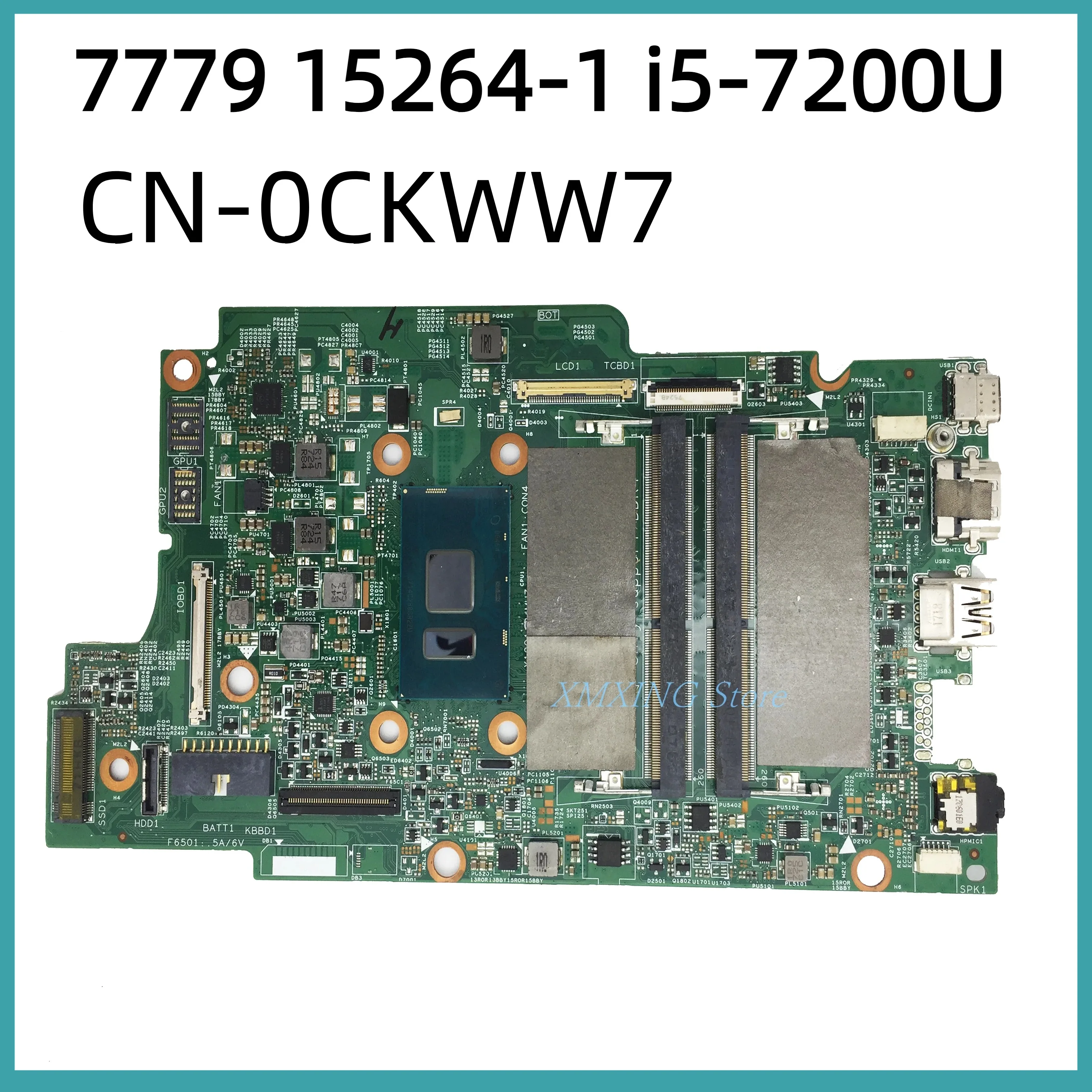 

Материнская плата FULCOL для ноутбука DELL Latitude 7779 SR2EU I5-7200U CPU 15264-1 CN-0CKWW7 0CKWW7 CKWW7 протестирована 100%