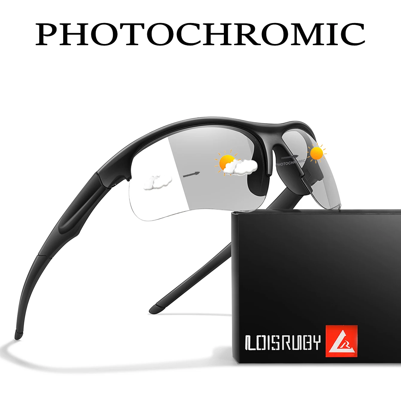 LOISRUBY Sunglasses Photochromic Windproof