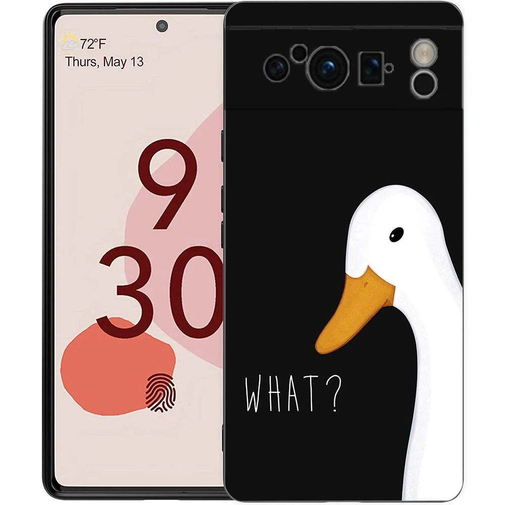 Adorable Goose and Duck-Themed Shockproof Silicone Phone Case Cover
