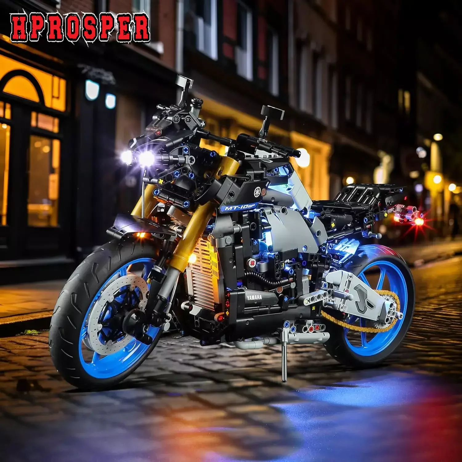 Фото Светодиодная лампа Hprosper 5 В для 42159 Technic Yamaha MT-10 SP, декоративная лампа для мотоцикла (конструктор в комплект не входит) №1