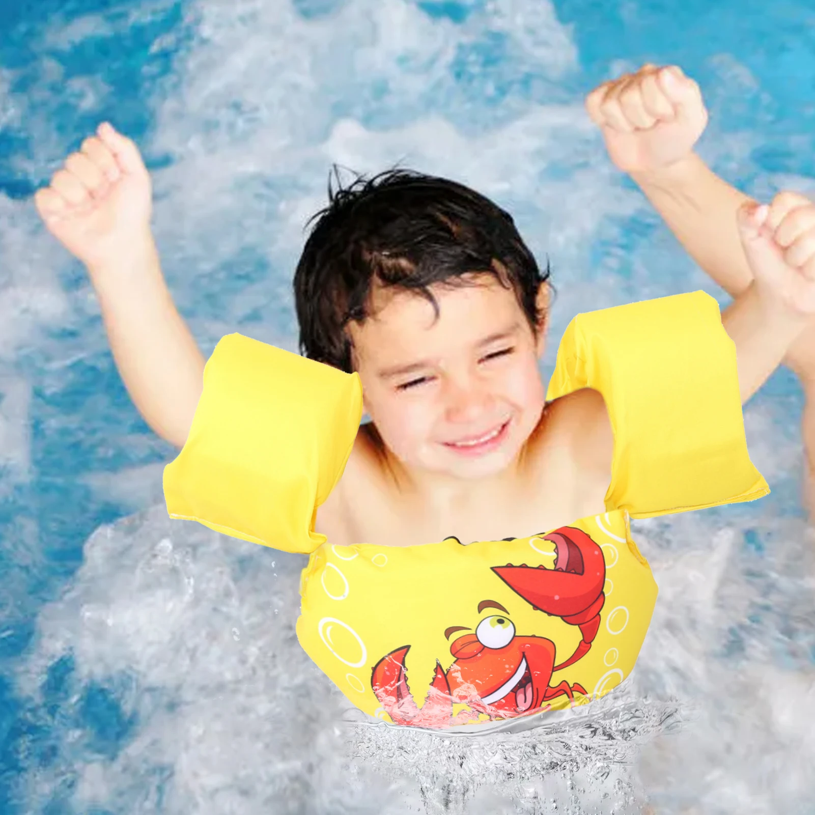 Toddler Swim Vest Pool Floats With Cute Cartoon Pattern For 2 To 6 Years Old Boys And Girls Life Vest For Children Puddle