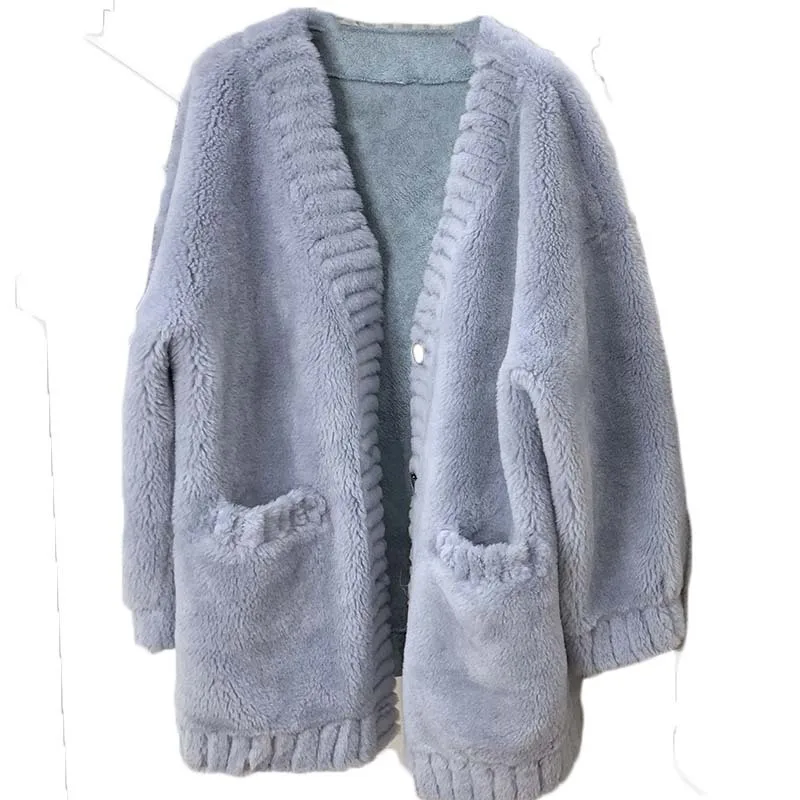 Finnish Wooden House Fur Fur Integrated Cashmere Jacket Women's Full Wool Coat Lamb Fleece Korean Version