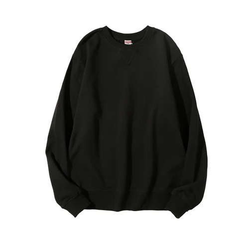 Vintage Heavyweight Cotton Long Sleeve Sweater - Inverted Triangle Loose Fit