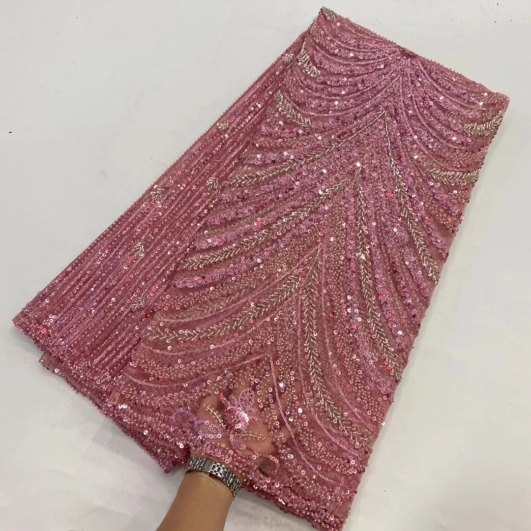 

Роскошная женская кружевная ткань для вечерние платьев, французская африканская кружевная ткань для вечернего платья KDP22153