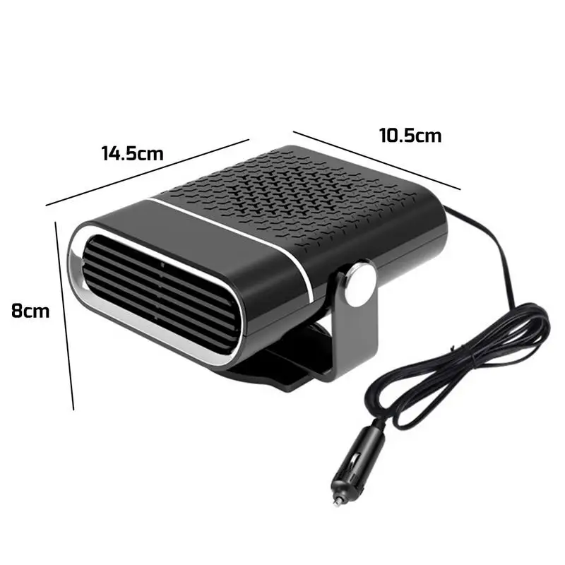 Desempañador de coche 2 en 1, máquina para eliminar la escarcha, la nieve y la niebla, para ventanas, parabrisas, descongelación, calentador automático de 12 V y 150 W_voghion.com