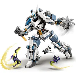 Blocs de construction Ninjagoed du film Ninja city, Titan de Zane Mech Battle, 2021, jouet briques, cadeau d'anniversaire, 71738, 7188 