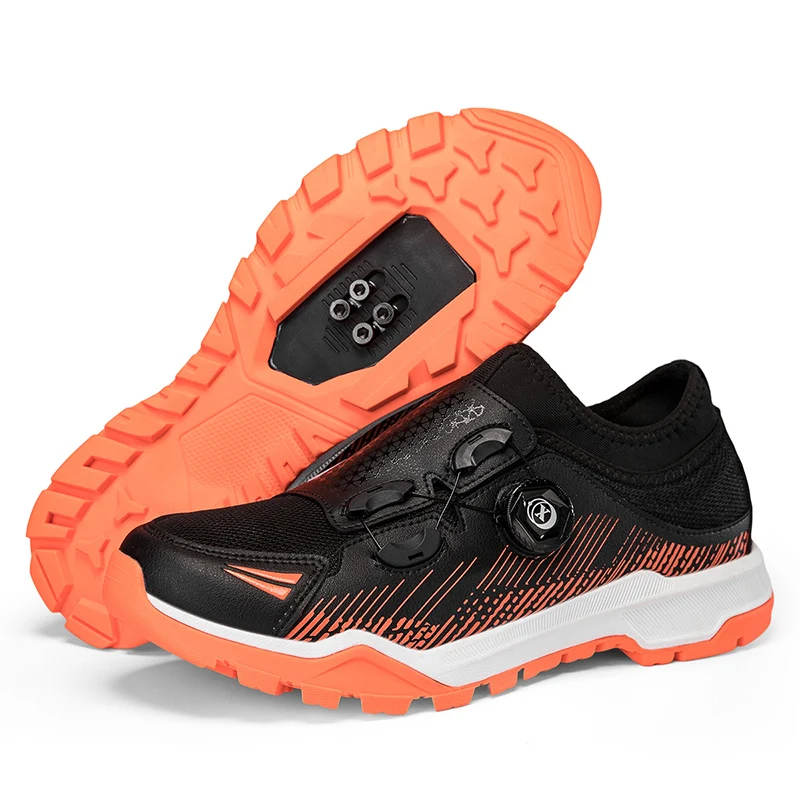 נעלי רכיבה פנימיות לגברים ונשים תואמות למערכת SPD, נעלי אופניים להליכה בחוץ עם קליטות SPD כלולות