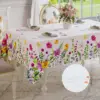 Spring Waterproof Floral Pattern Tablecloth  Kitchen Dining Table Decor Washable Table Cover Outdoor Picnic Party Wedding Decor 5