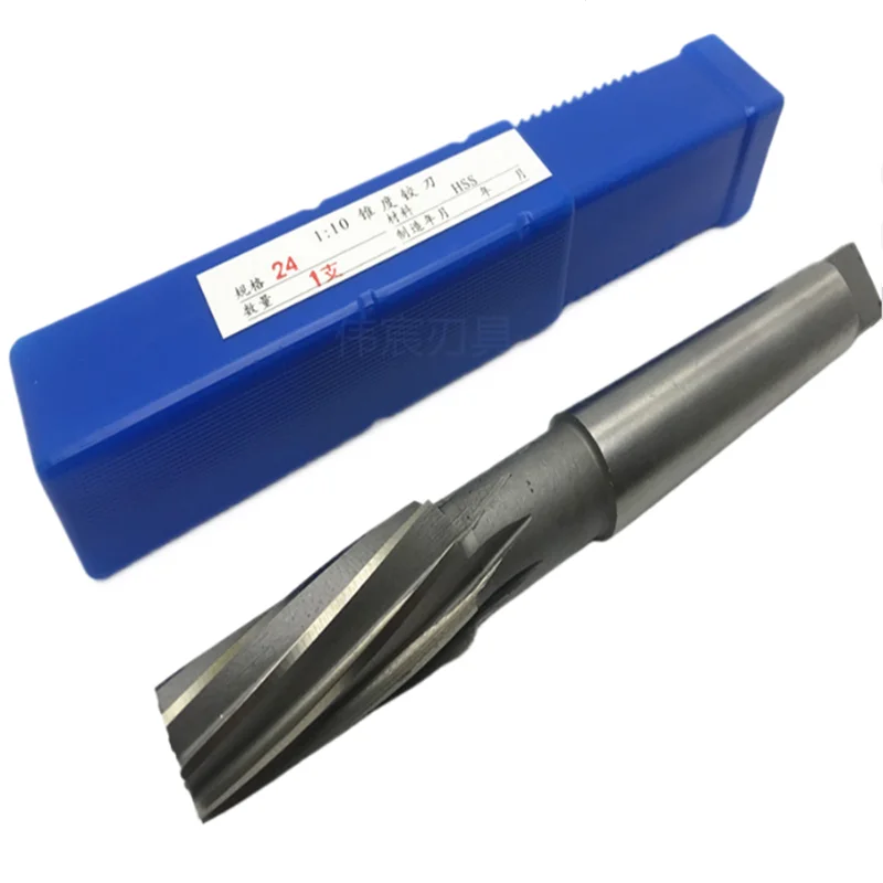 1: 10 spiral groove taper machine reamer HSS taper shank reamer 8-46mm, used for cutting and grinding holes in machine tools 4