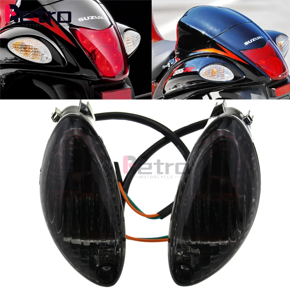 Luz Trasera LED Para Suzuki Hayabusa GSX1300R 2008-2020 - Intermitentes Integrados, Plástico ABS, Fácil Montaje