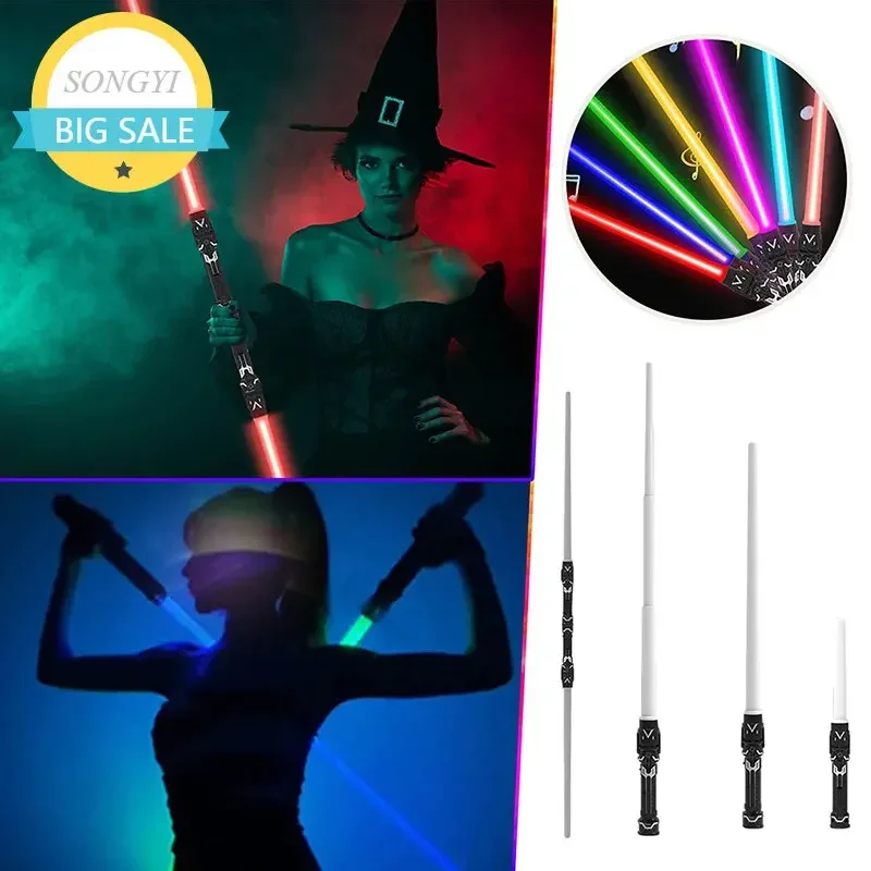 

New Style Telescopic Flash Sword Toys Children Double Switch Sword Toys with Battle Sound for Boys Kids Party Children Gifts