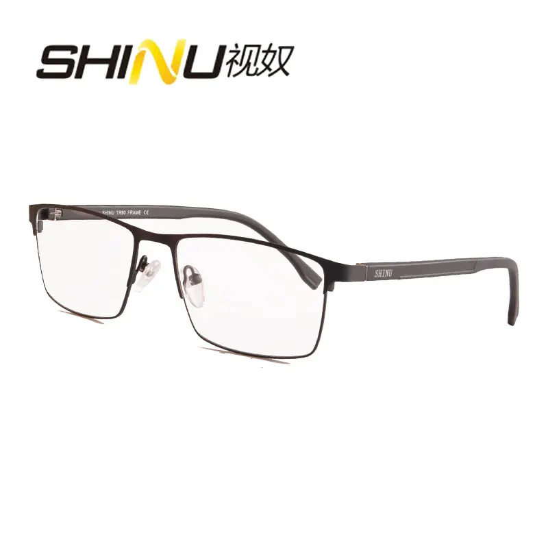 

SHINU brand myopia glass for men metal glasses for myopia prescription optical lenses anti radiation blue light gift for husband