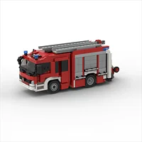 1019PCS MOC City Fire Truck Building Blocks Set Transport Vehicle Rescue Tower Ladder Model Bricks Assembly Toys Kid Boy Gift 2