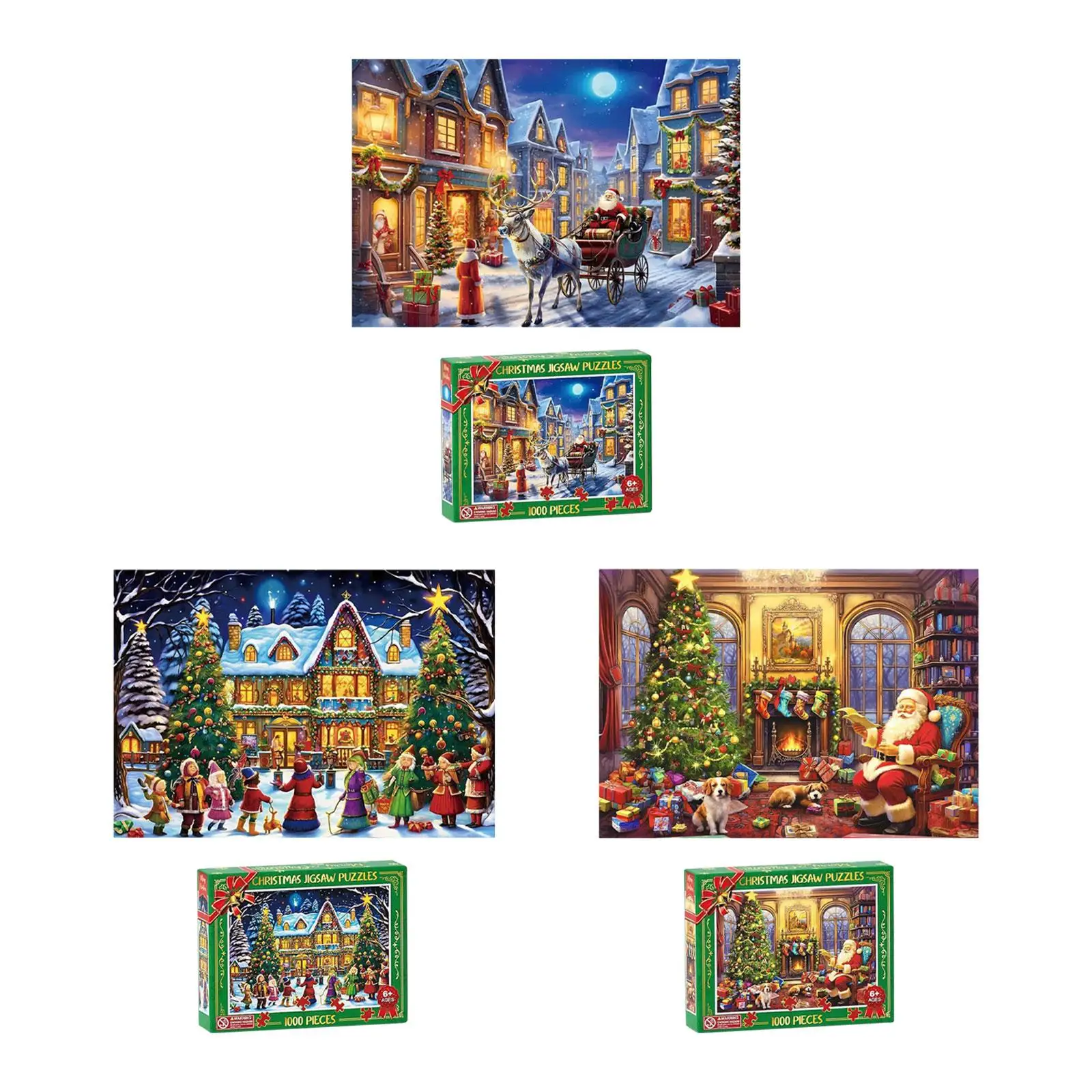 

2023 Merry Christmas Jigsaw Puzzle Funny Women Men Gifts in 24 Boxs Adults Puzzle Games Holiday Jigsaw Puzzle Set for Kids Adult