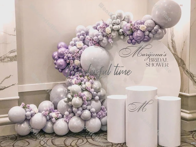 Guirlande De Ballons Double Violet, Décoration De Mariage, Arc De Ballons En  Argent Chromé, Décorations De Fête D'anniversaire De Fiançailles - Ballons  Et Accessoires - AliExpress