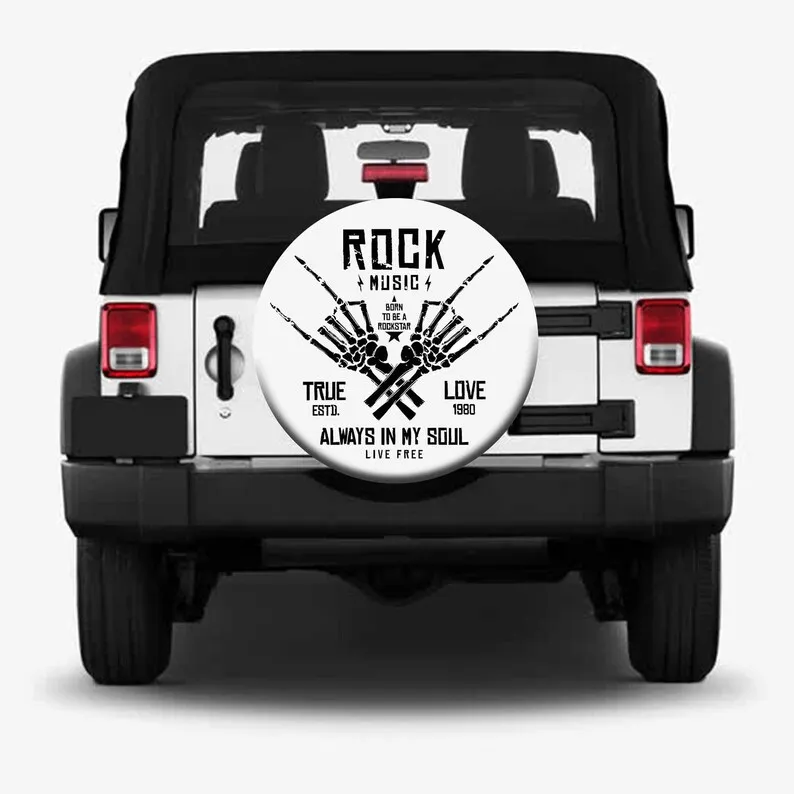 

Spare Tire Cover, Rock Skull Hand Tire Cover, Custom Tire Cover, Suv Motorhome Tire Guard, Car Back Decor, No Camera Hole