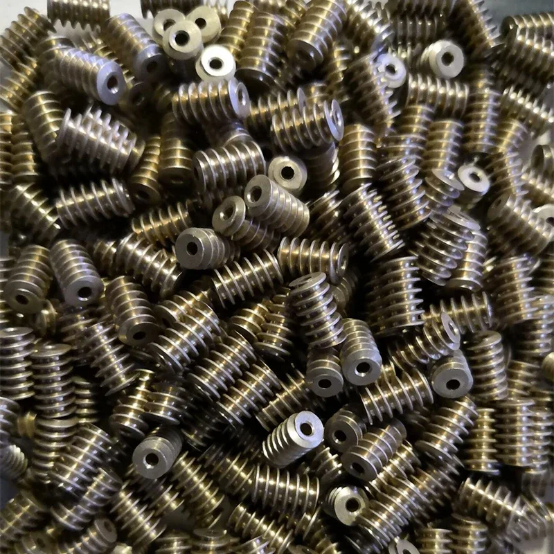 1PC 0.5M Modulus Aperture Hole Diameter 1.98mm 2.28mm 2.98mm Metal Copper worm Gear Transimission Gear 10mm length transmission gear