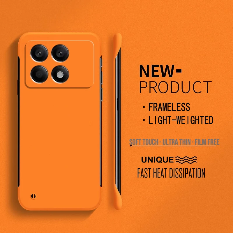 Solid Frameless Ultra Slim Matte Phone Case - Protective Bumper Shell Cover