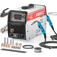 ANDELI Semi-automatic Double Pulse MIG Welding Machine MIG/LIFT TIG/ARC Synergy Gas Gasless Welding Aluminum Welder 4 in 1 1