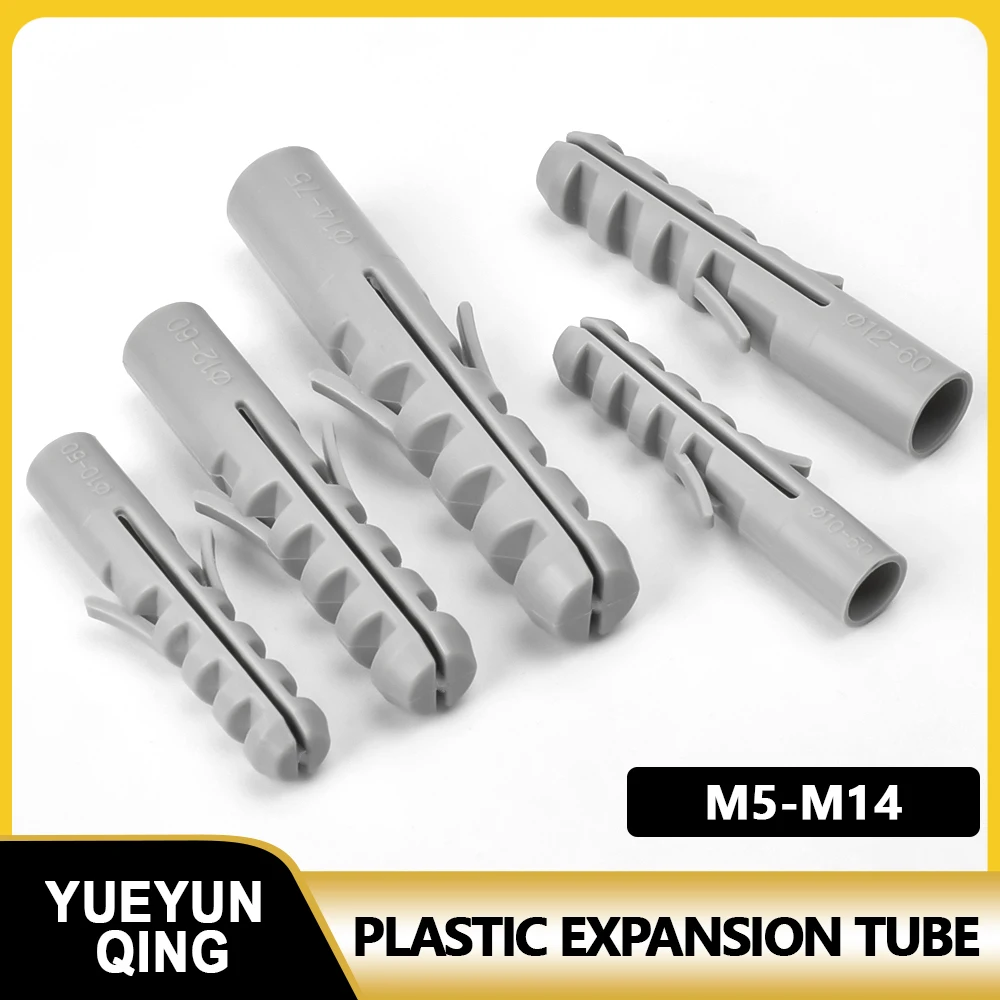Plastic Wall Anchor M5 M6 M8 M10 M12 M14 Expansion Tube Pipe Anchor Wall Plug Anchors Self-tapping Screw