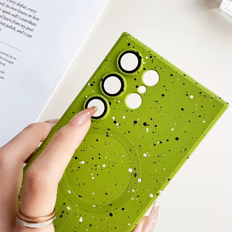 Speckle Ink Starry Sky Soft Silicone Magnetic Case