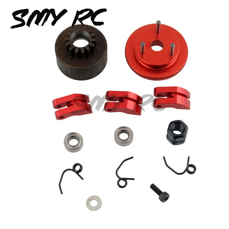 

Bell Gear Flywheel+14T Clutch Shoe+Spring+Bearing Assembly Sets 83013 Alloy Upgrade 81020 For HSP 1/8 Nitro Parts RC Model