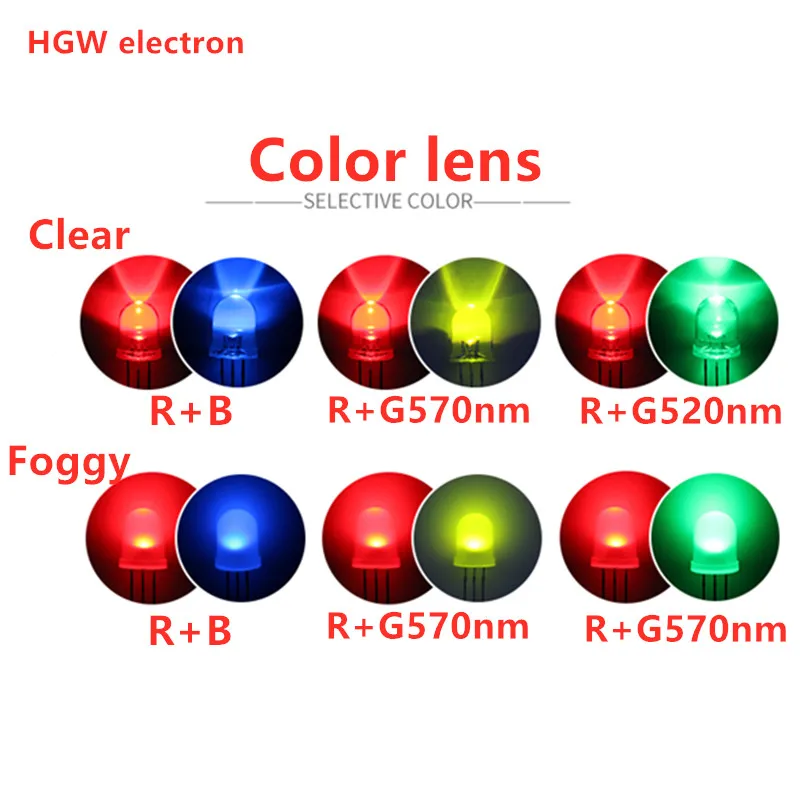 Bi-color LED Diodes 20 Pack - 3mm Red/Green Bi-Color Diffused LED ...