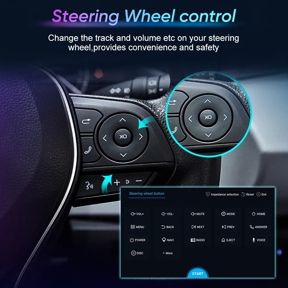 Autoradio Universale Android 14.0 da 7 Pollici con CarPlay, GPS, 4G, WiFi, Bluetooth, RDS per Toyota Rav4, Corolla, Vitz, VIOS, Hilux, Terios - immagine 5