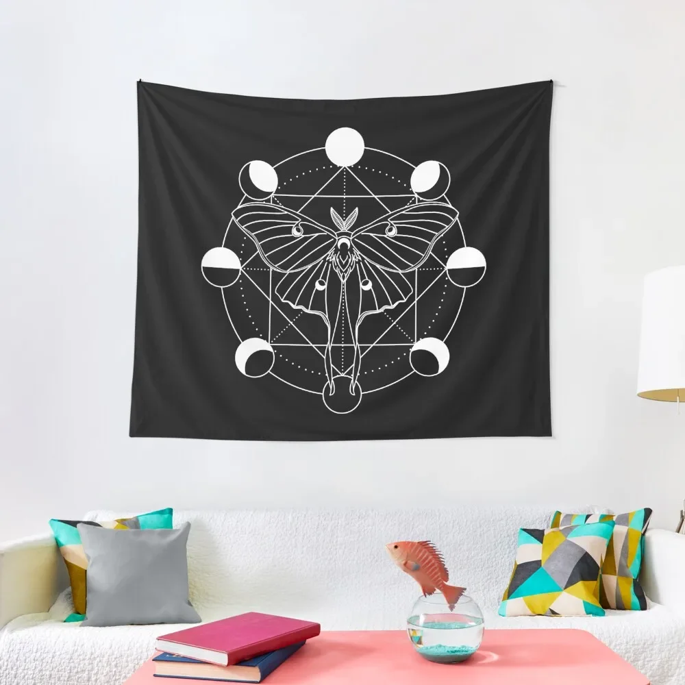 

Luna Moth Moon Phase Tapestry Room Decoration Accessories For Bedroom Room Decorating Aesthetic Wall Hanging Wall Tapestry