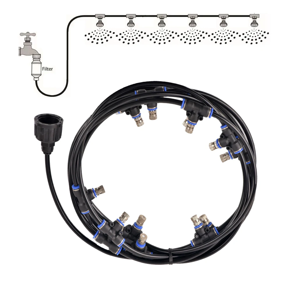69121518mCoolingWaterFogSprayerSystemGardenNebulizerPatio