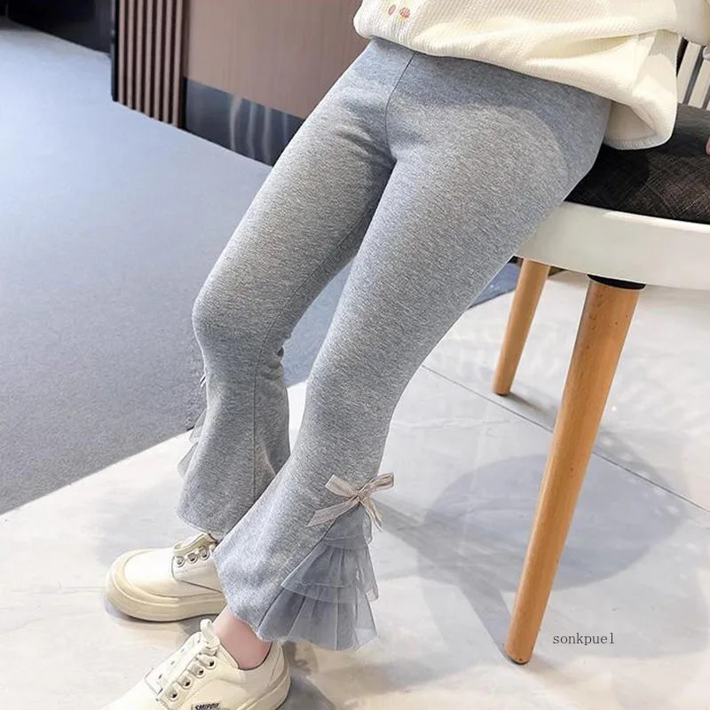Girls Pants Baby Girls Cute Elegant Solid Color Boot Cut Flare Pants Spring Pants Bottoms Trousers for Kids Clothes girls pants girls trousers kids pants