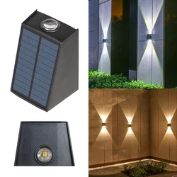 Solar Wall Lights - Outdoor LED Lighting for Deck, Patio, Yard, Garden, Stairs, and Railings, Bright White Illumination (Warm Light)