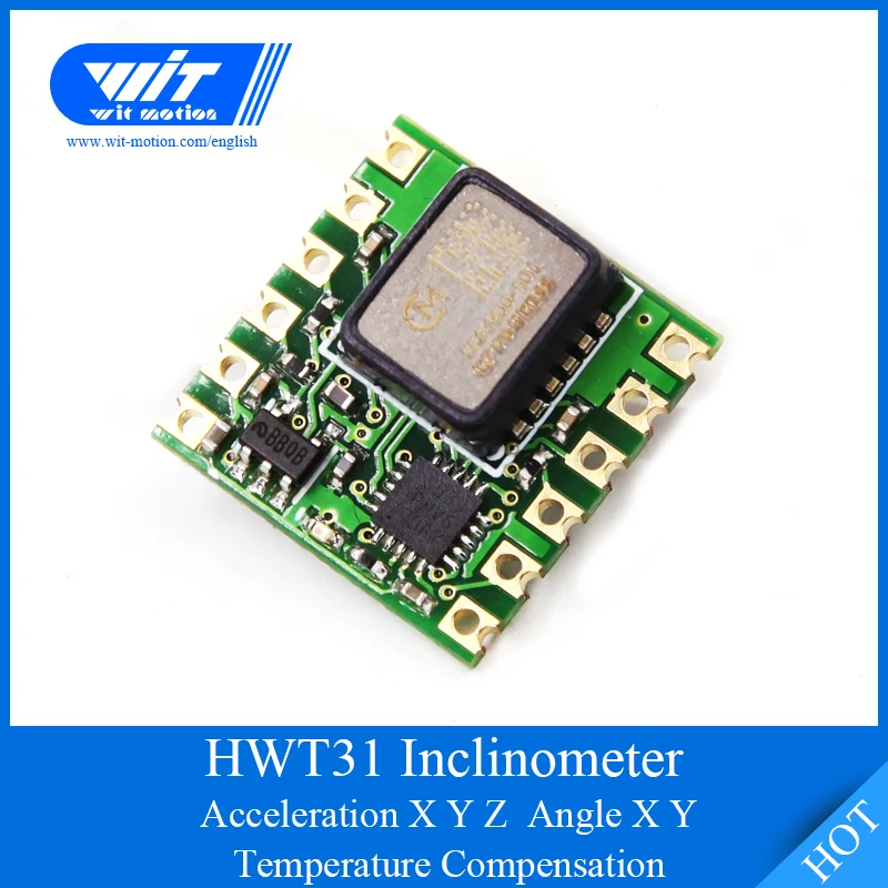 WitMotion HWT31 High-Precision 2 Axis Sensor Digital Tilt Angle (Roll Pitch) + 3 Axis Accelerometer SCA3300 on PC/Android/MCU