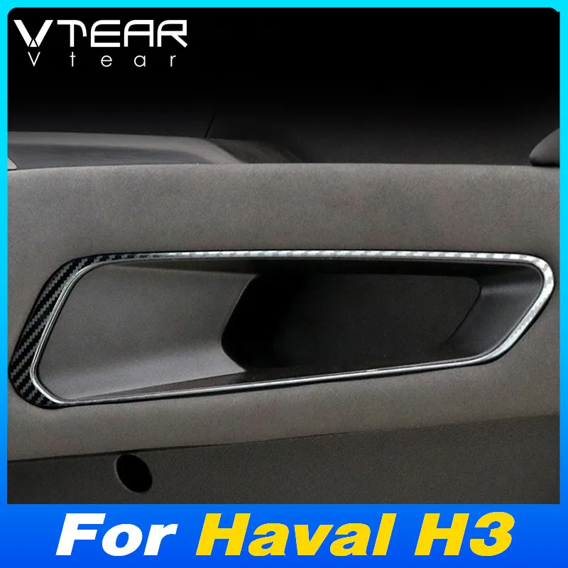 

Vtear Car Inner Door Handle Cover Stainless Steel Pull Frame Trim Doorknob Driver Side Interior Decoration For Haval H3 2024