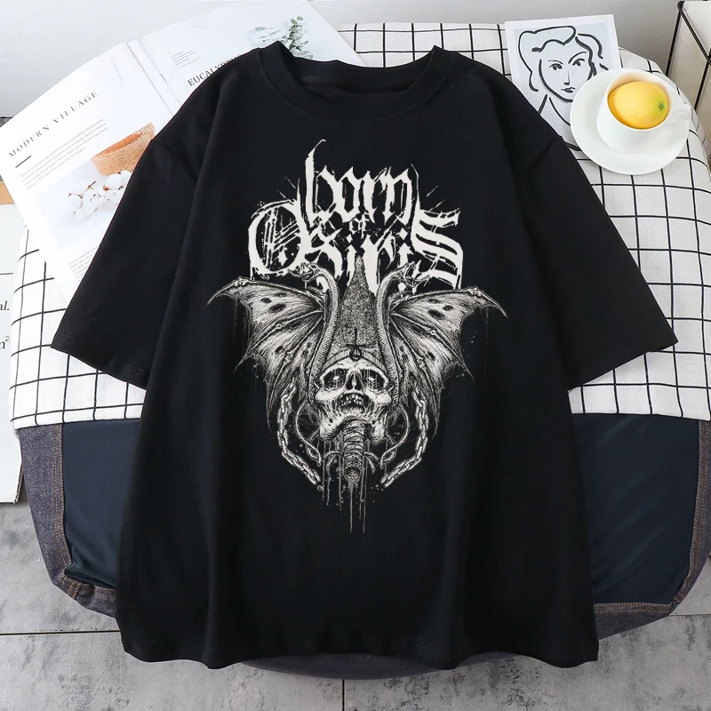 Women T Shirt White Gothic Oversized T 