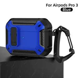 Secure Lock Protective AirPods Case with Cleaning Kit & Keychain - Airpods Pro 2 (Blue)