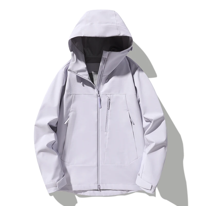업그레이드된 새로운 원단의 방수 소프트쉘 재킷, 남녀 공용 스타일로 야외 캠핑 및 하이킹에 적합합니다.