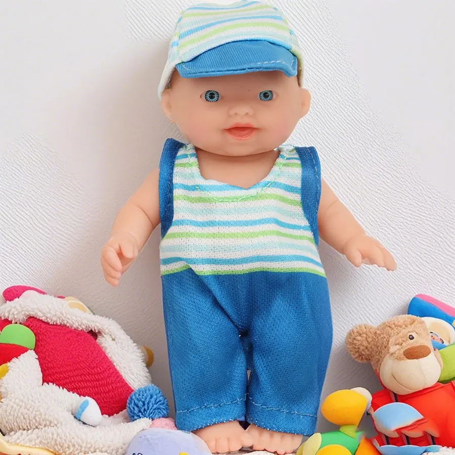 12cm Mini Baby Doll for Kids Realistic Smiling Newborn Doll with Outfit Pajamas Doll Clothes Kids Birthday Gifts Children's Toys - 2
