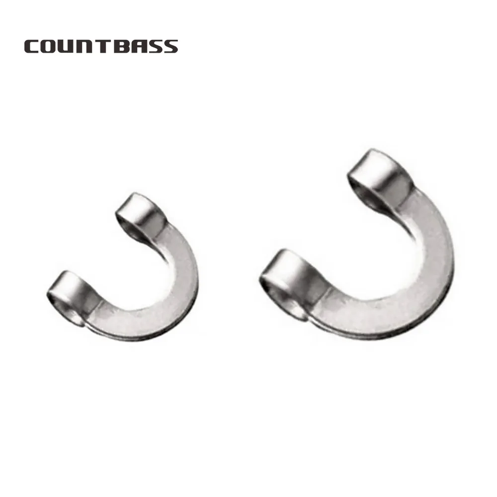 

100pcs Folded Clevises Brass material Nickel color DIY spinnerbatis spinner fishing lures accessories, free shipment