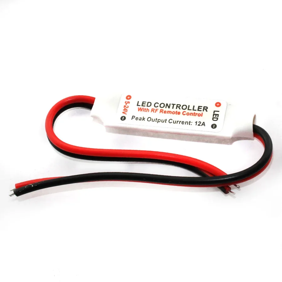 LED Strip Controller 12V Mini Dimmer RF Wireless Remote 11key DC 5V 12V 24V For LED Strip Light Single Color