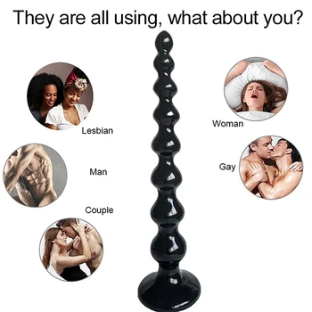 Long Anal Beads Ball Butt Plug Big Buttplug Prosate Massager Dildo Dilator Female Masturbator Adult Sexy Toys for Men Women Gay 5