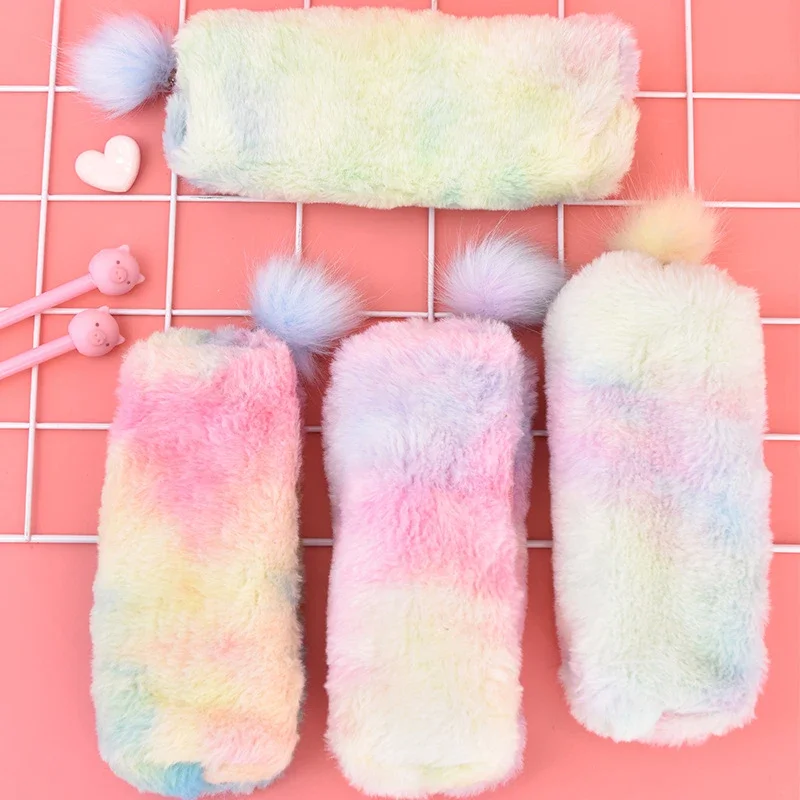 Cute Plush Pencil Case Large Capacity Pencil Bag Kawaii Pouch for Girls Kids Cute Stationery Back to School Supplies Gift pencil cases,stationery box,pen storage bag